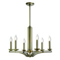 Livex Lighting Trumbull 6 Light Antique Brass Chandelie 40056-01